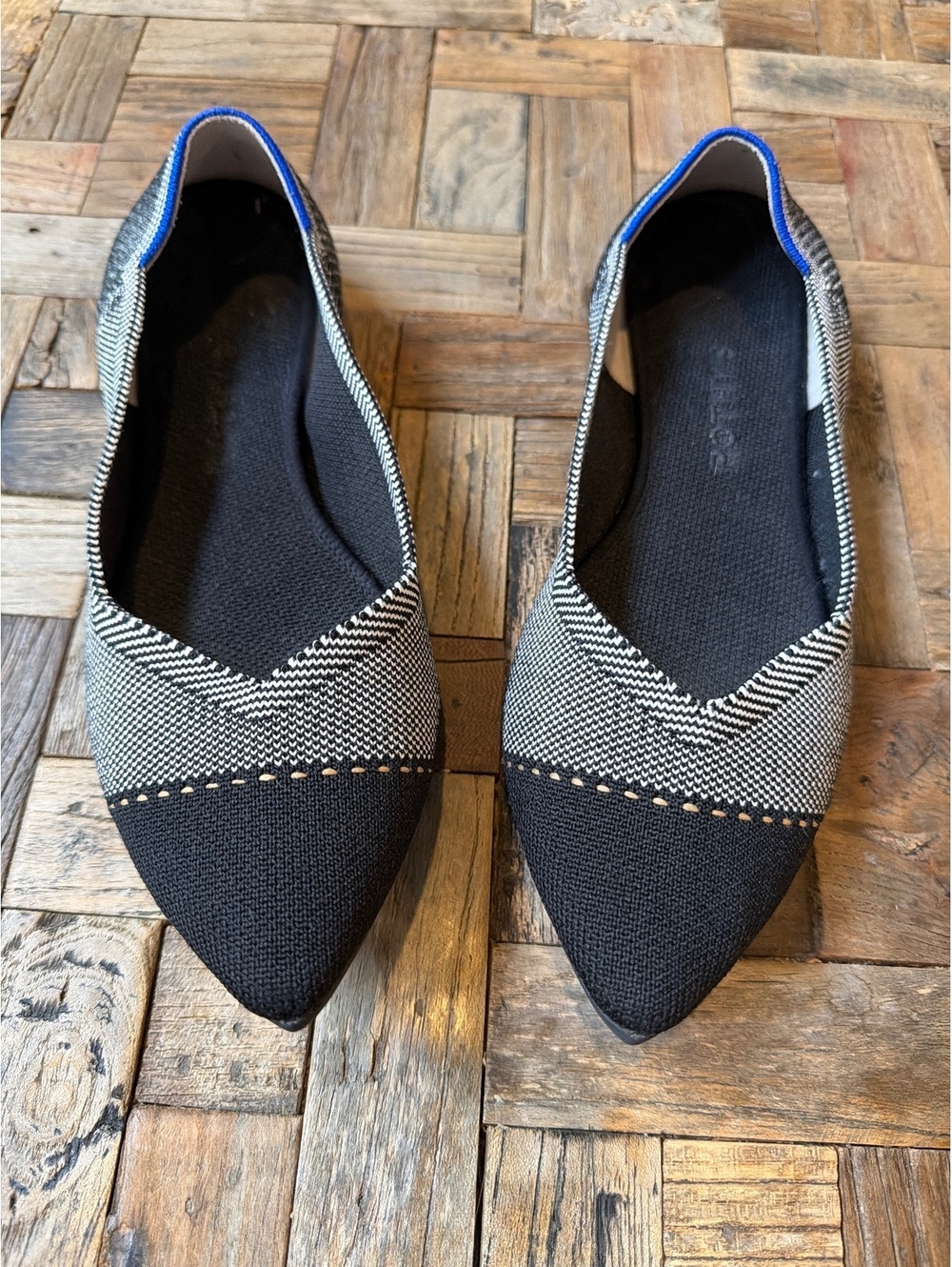 Rothy’s The Point Gray Mist CapToe Ballet Flats Size 9